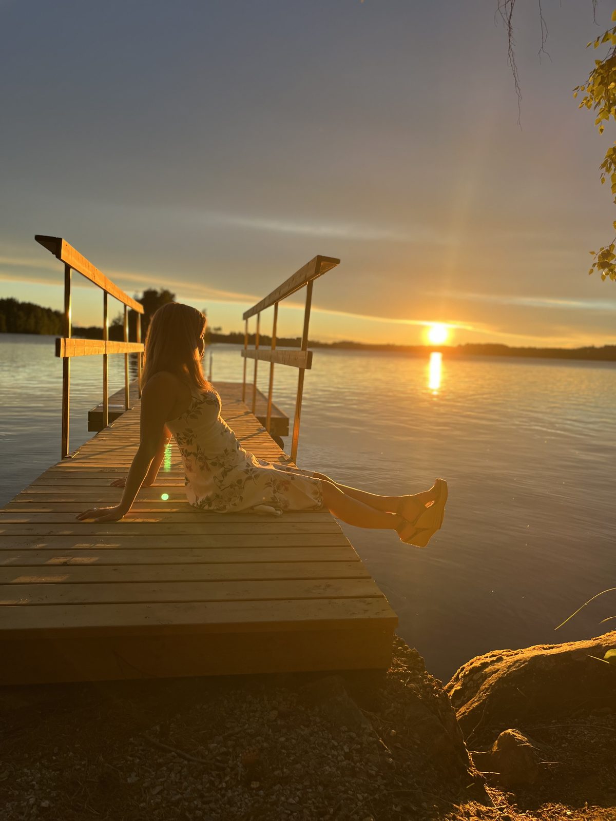 Sunset over a Finnish lake